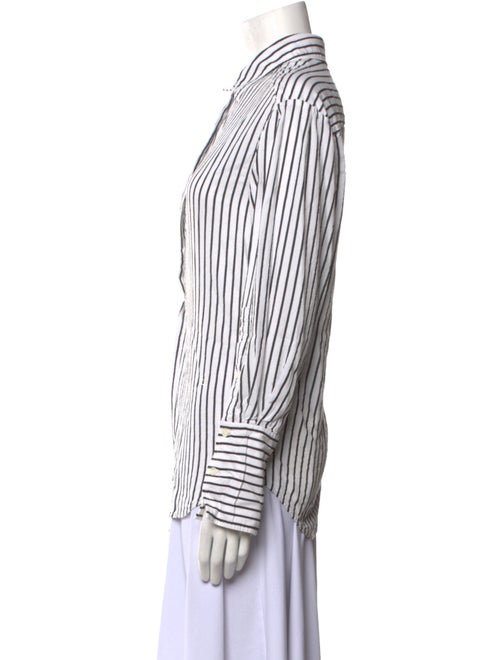 FRAME Striped Long Sleeve Button-Up Top