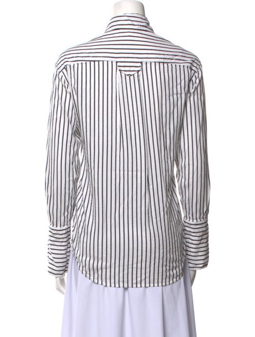 FRAME Striped Long Sleeve Button-Up Top