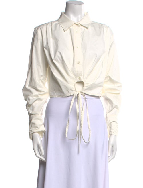 FRAME Long Sleeve Crop Top