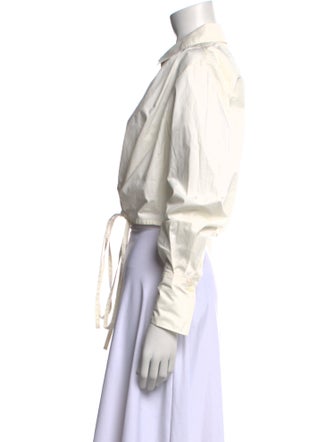 FRAME Long Sleeve Crop Top