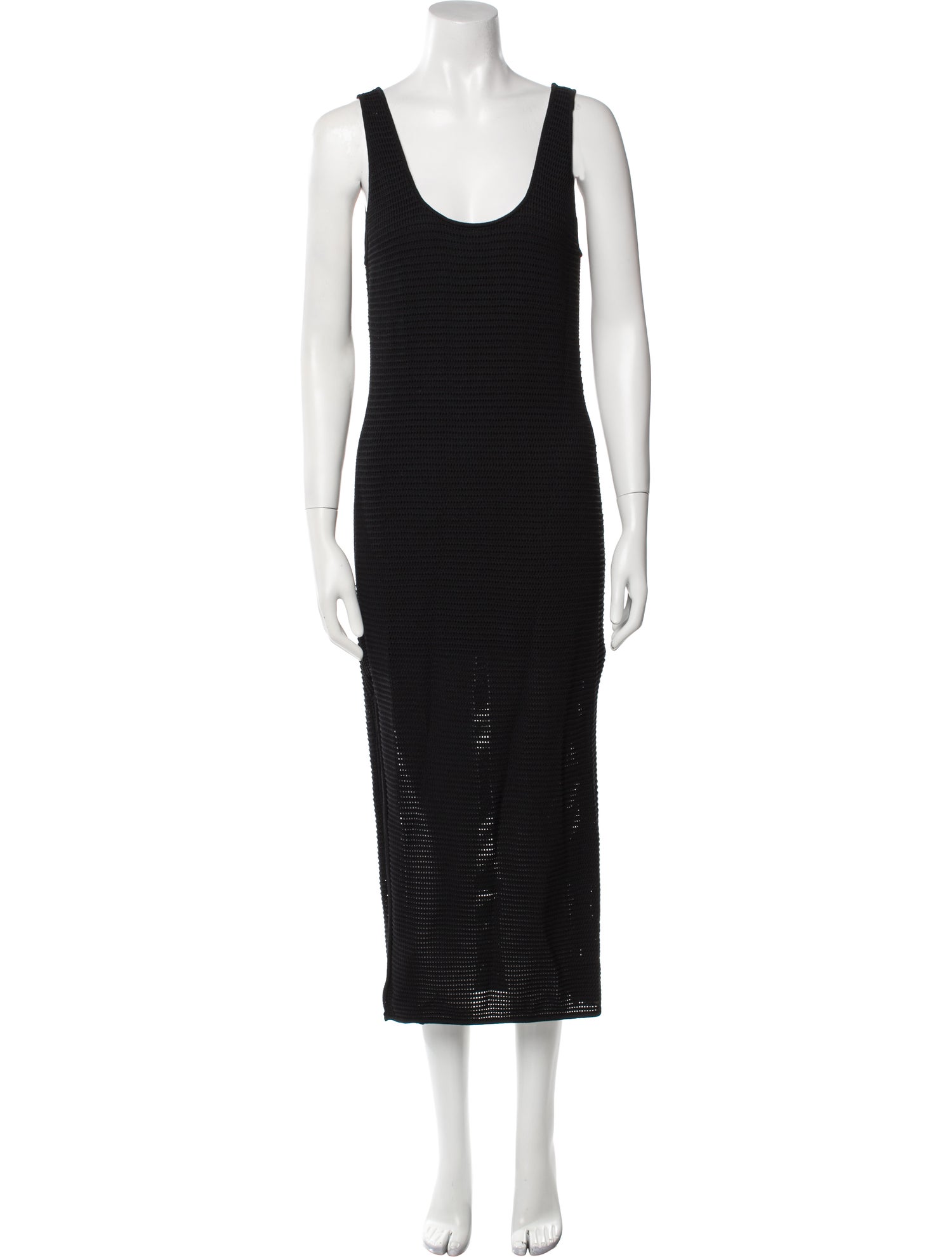 FRAME Scoop Neck Midi Length Dress