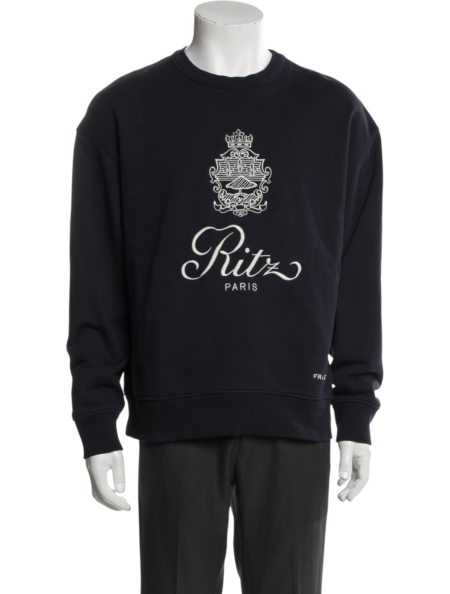 Frame x Ritz Paris Graphic Print Crew Neck Pullover