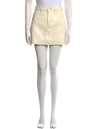 FRAME Raw-Edge Trim Mini Skirt