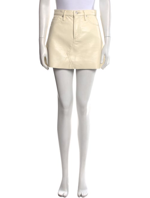 FRAME Raw-Edge Trim Mini Skirt