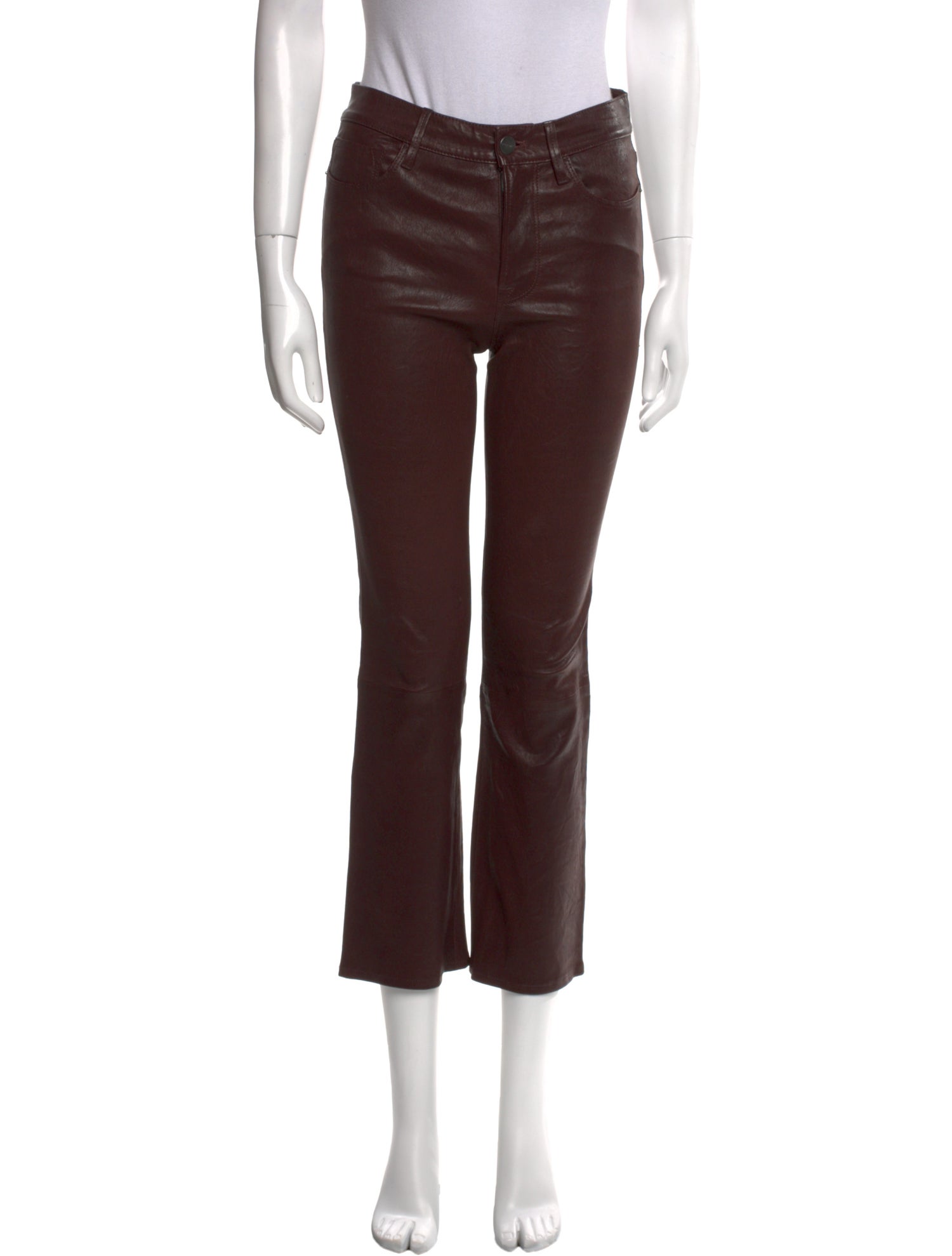 FRAME Lamb Leather Straight Leg Pants