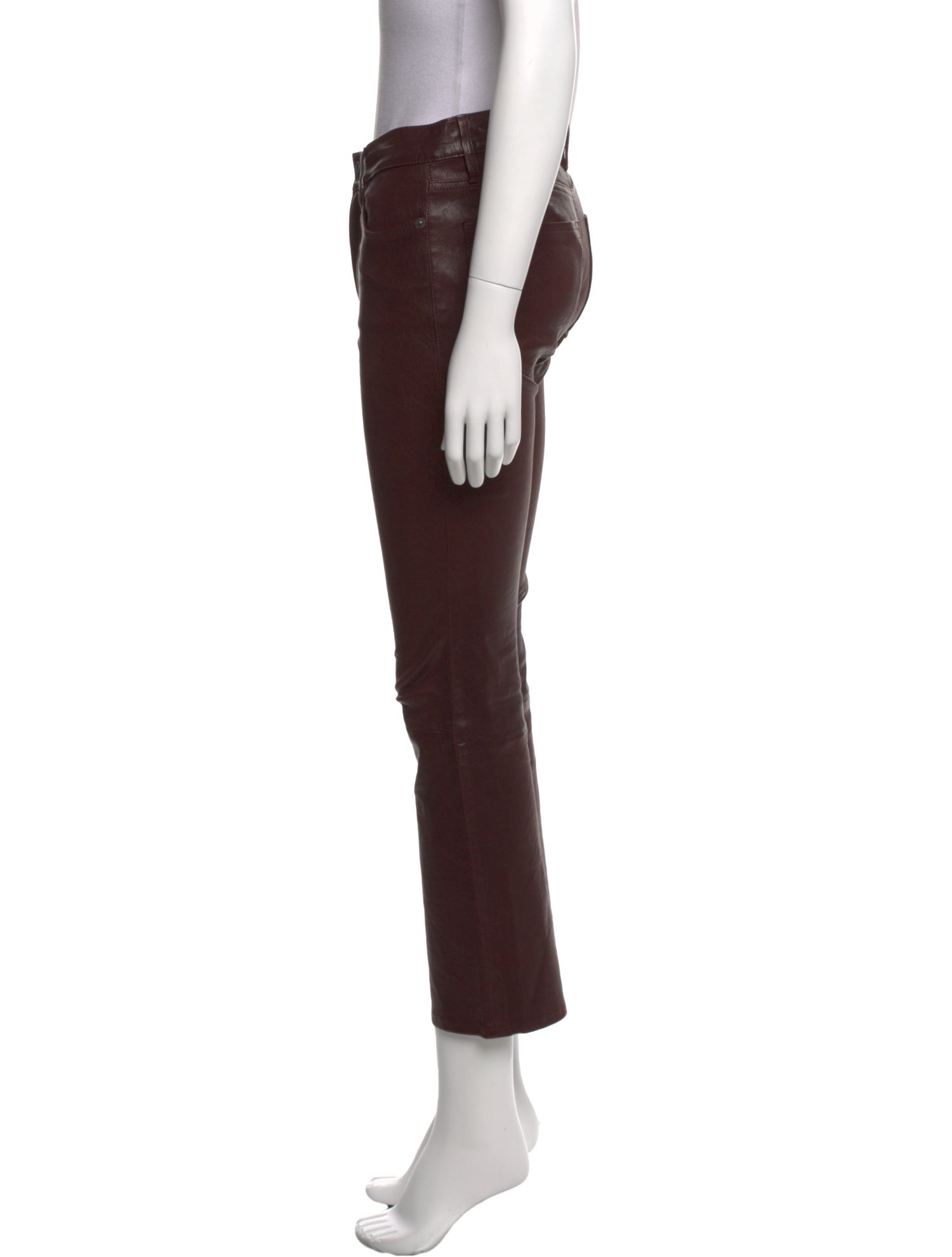 FRAME Lamb Leather Straight Leg Pants