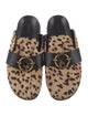 FRAME Ponyhair Animal Print Mules