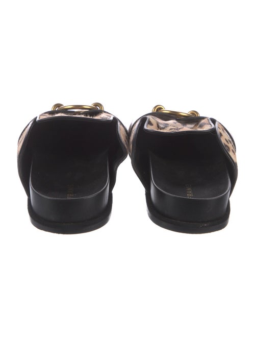 FRAME Ponyhair Animal Print Mules