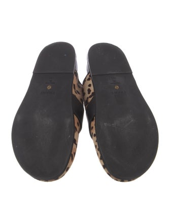 FRAME Ponyhair Animal Print Mules