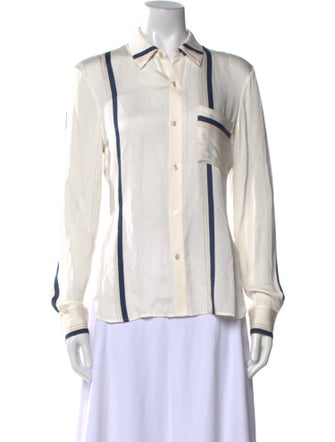 FRAME Long Sleeve Button-Up Top