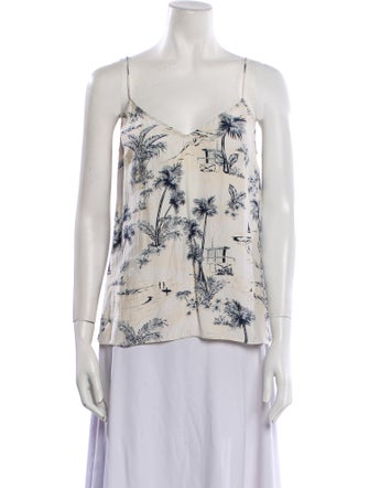 FRAME Silk Printed Top