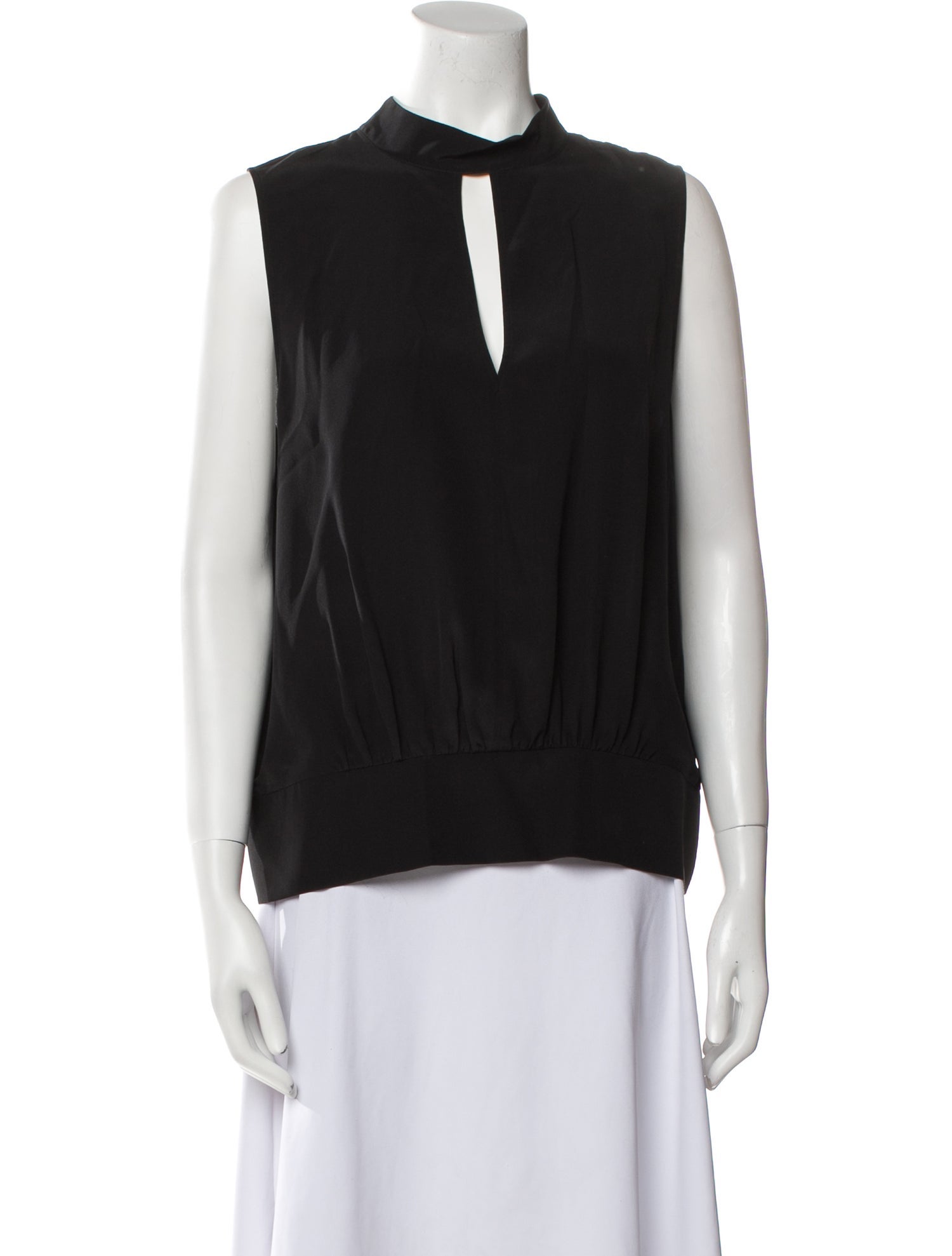 FRAME Silk V-Neck Blouse