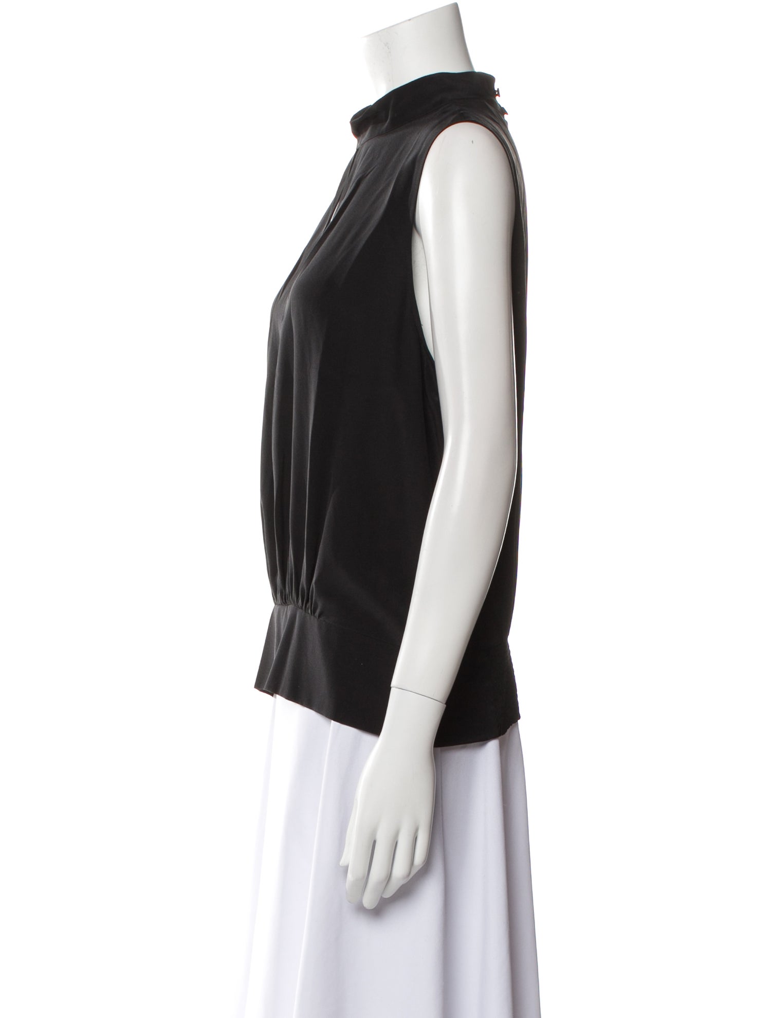 FRAME Silk V-Neck Blouse