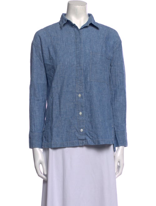 FRAME Long Sleeve Button-Up Top