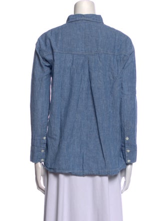 FRAME Long Sleeve Button-Up Top