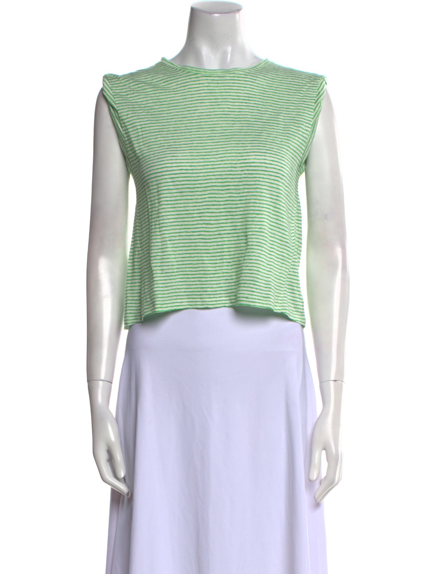 FRAME Linen Striped Crop Top w/ Tags