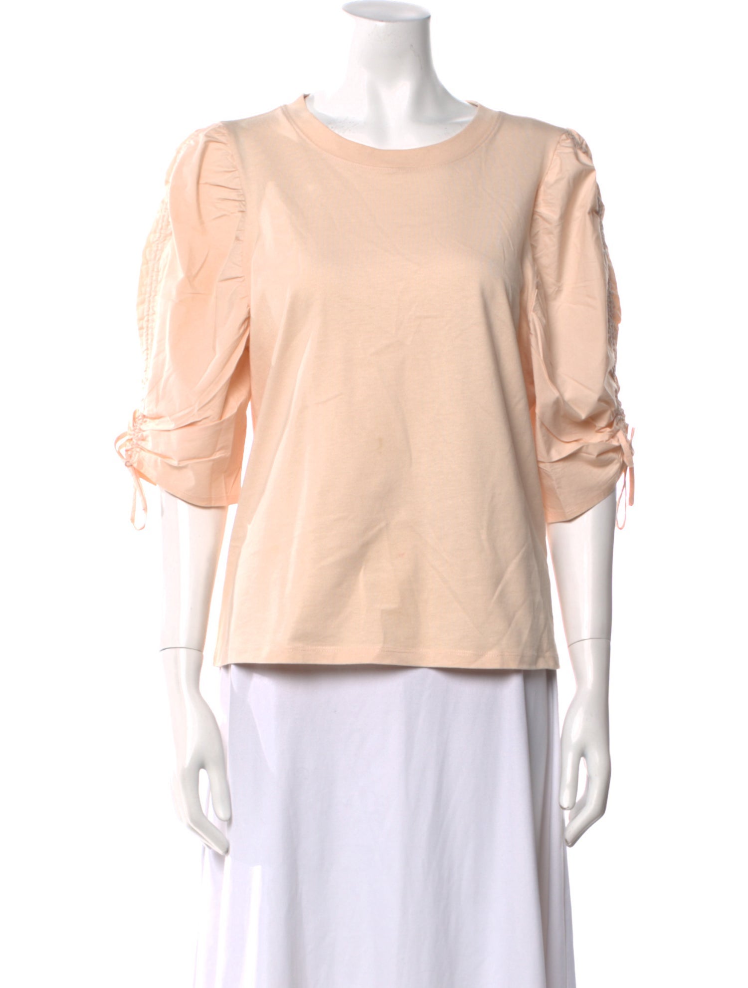 FRAME Scoop Neck Three-Quarter Sleeve Top