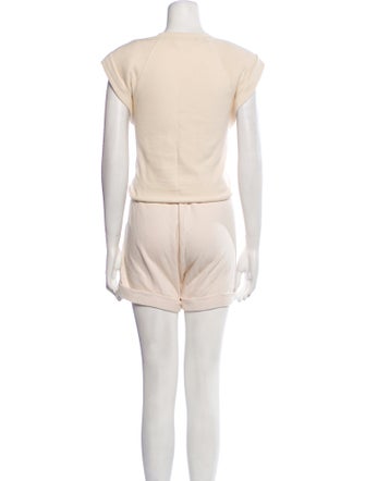 FRAME Raw-Edge Trim Short Set