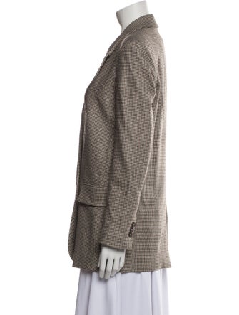 FRAME Houndstooth Print Peacoat