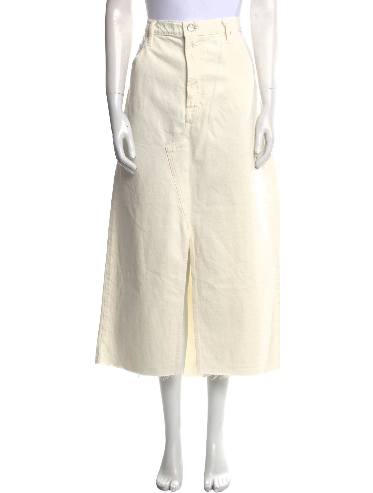 FRAME Raw-Edge Trim Midi Length Skirt w/ Tags