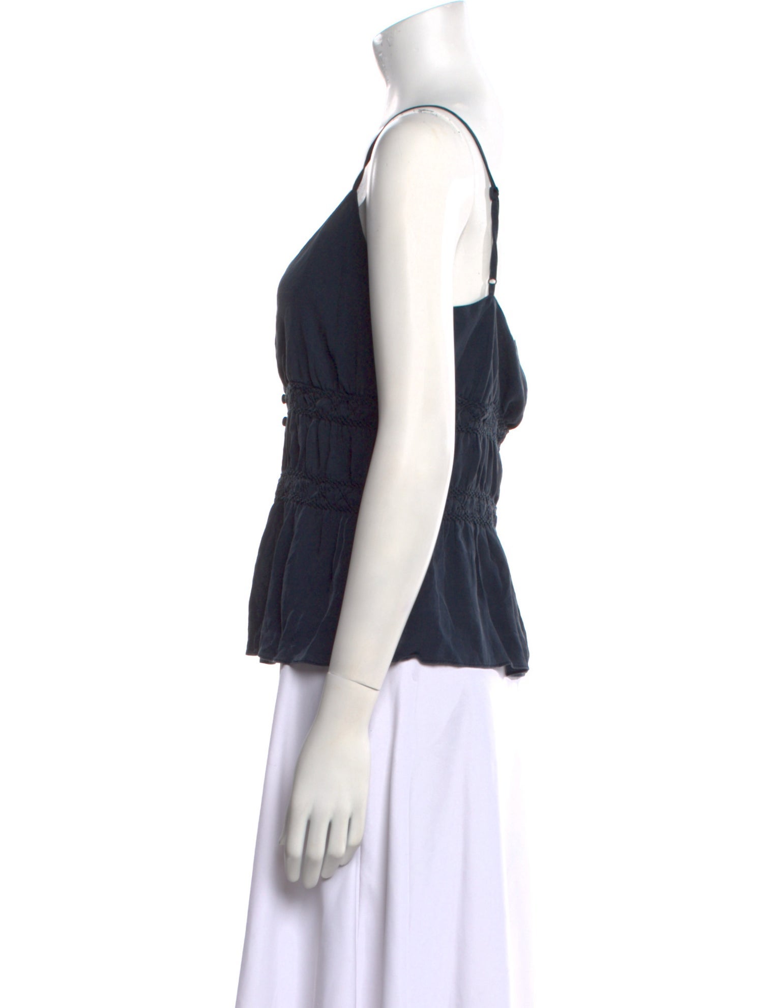 FRAME Silk V-Neck Top