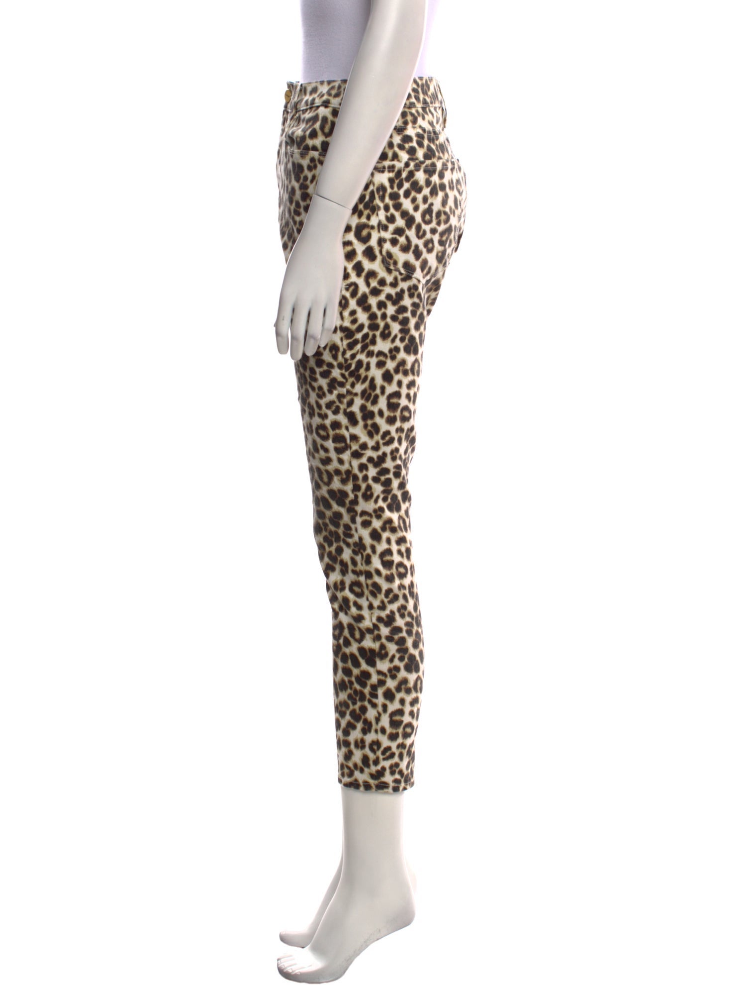 FRAME Animal Print Skinny Leg Pants