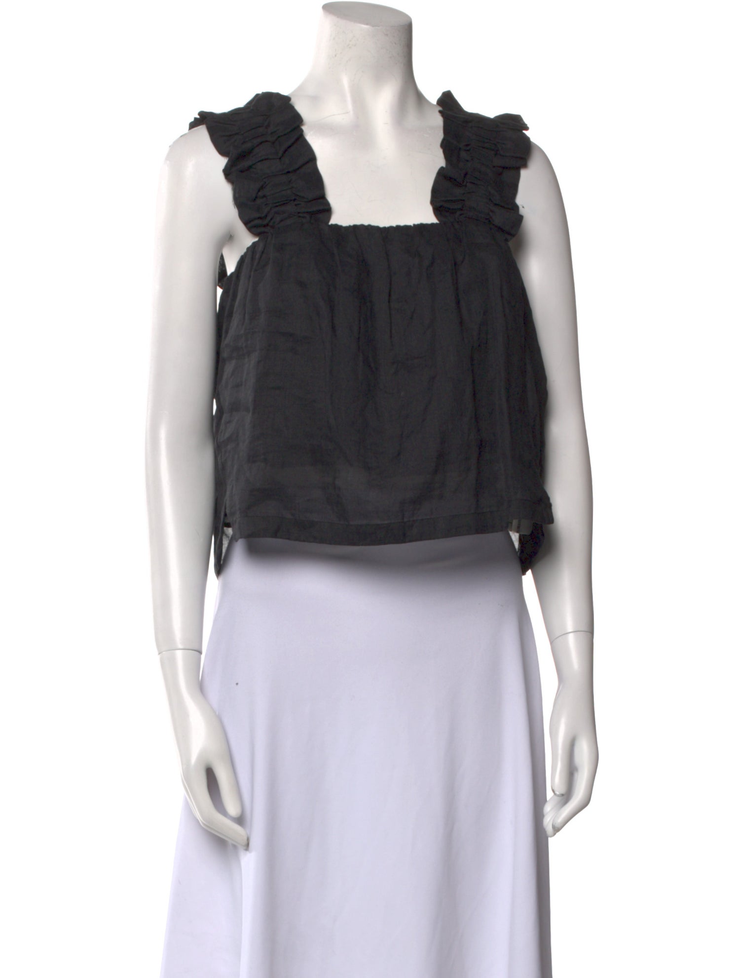 FRAME Square Neckline Sleeveless Crop Top w/ Tags