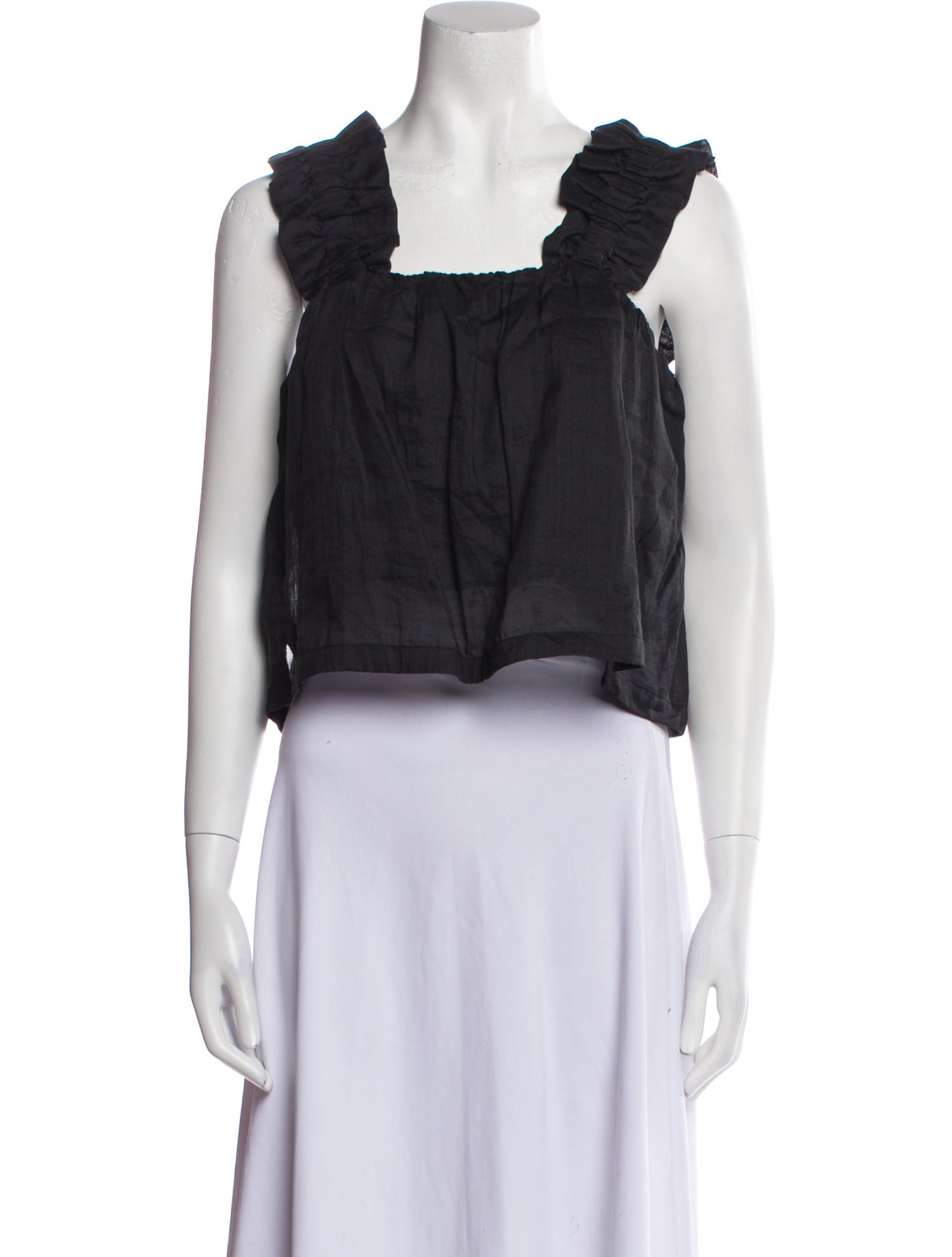 FRAME Square Neckline Sleeveless Crop Top w/ Tags