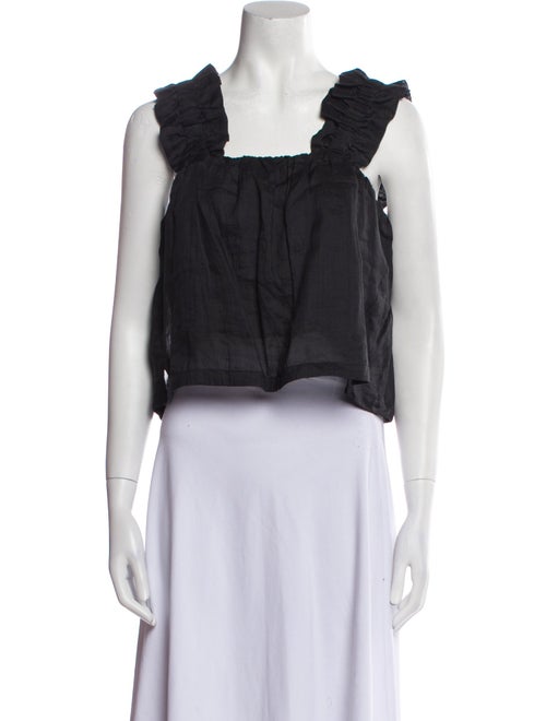 FRAME Square Neckline Sleeveless Crop Top w/ Tags