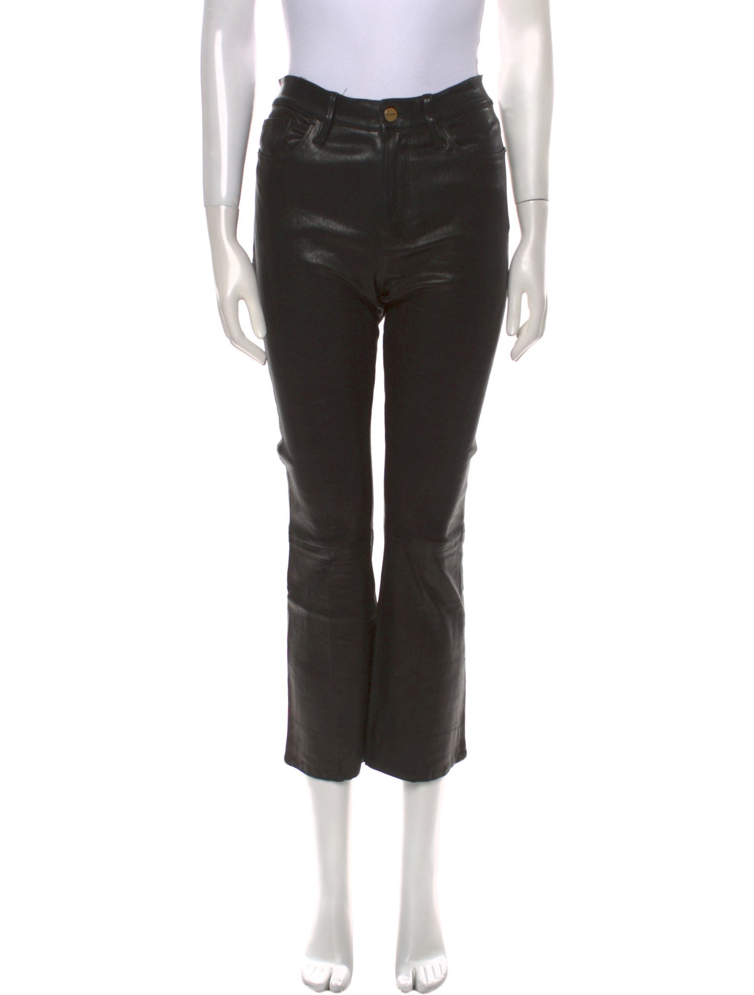 FRAME Lamb Leather Straight Leg Pants