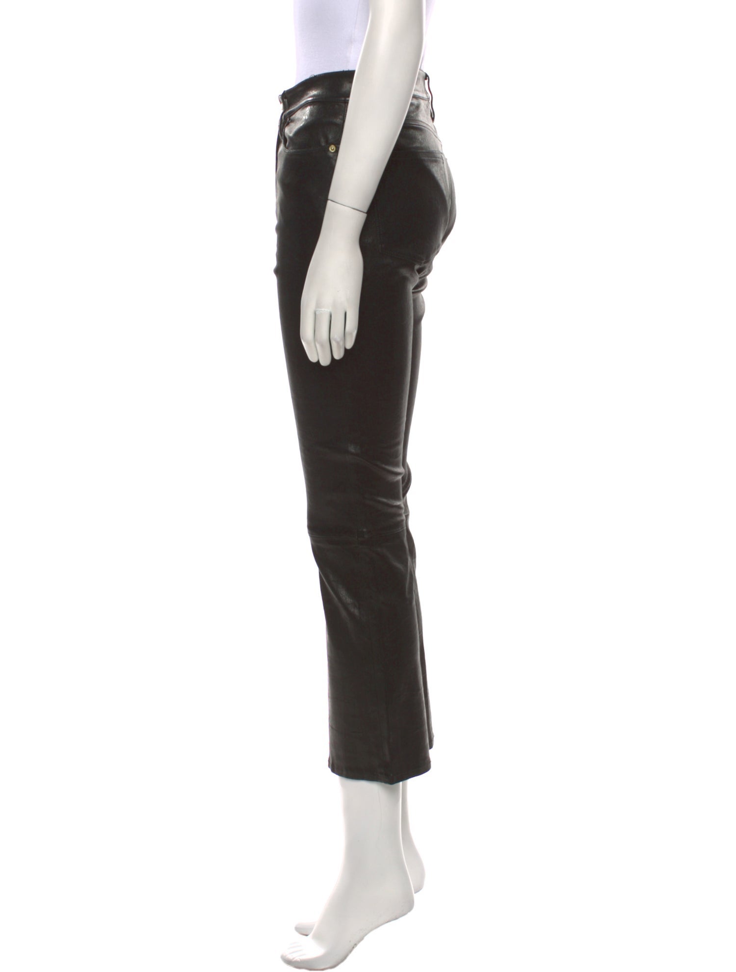FRAME Lamb Leather Straight Leg Pants