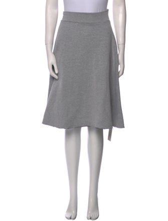 FRAME Raw-Edge Trim Knee-Length Skirt