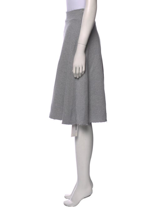 FRAME Raw-Edge Trim Knee-Length Skirt