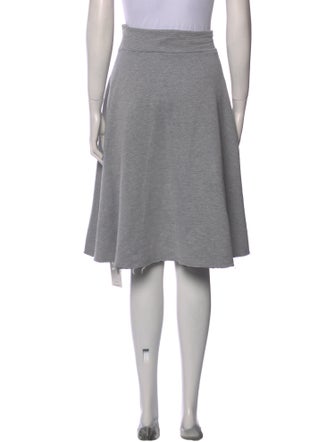 FRAME Raw-Edge Trim Knee-Length Skirt