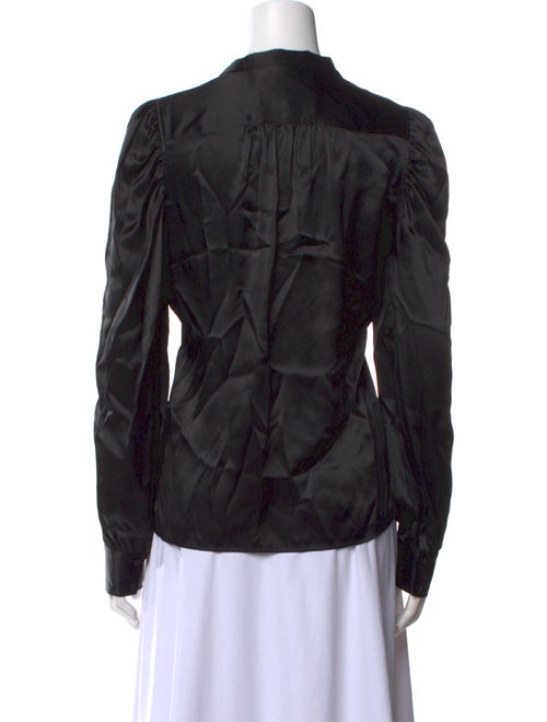 FRAME Silk Long Sleeve Button-Up Top