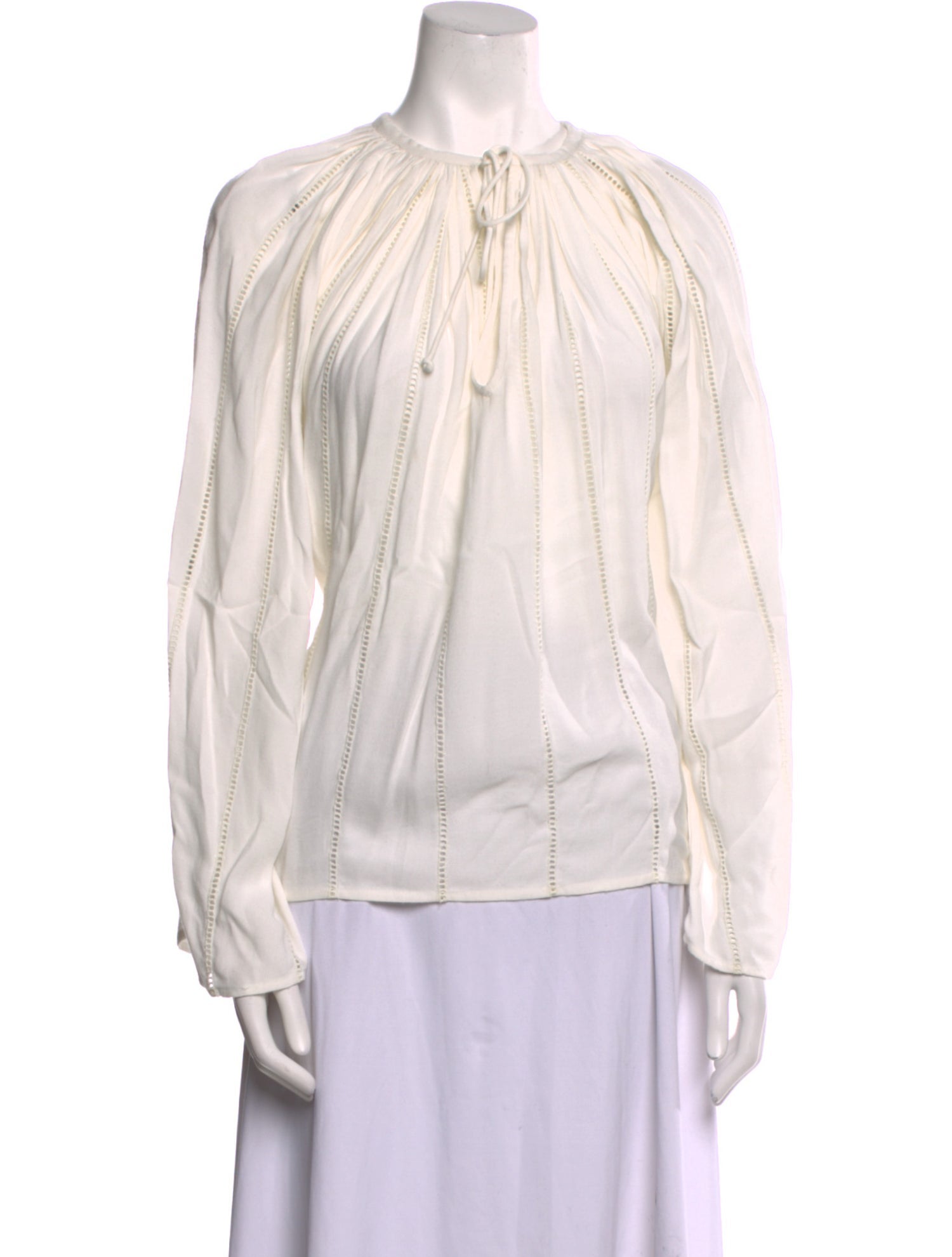 FRAME Mock Neck Long Sleeve Blouse