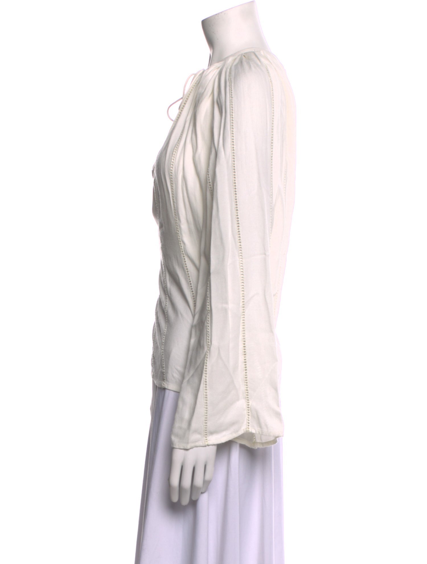 FRAME Mock Neck Long Sleeve Blouse