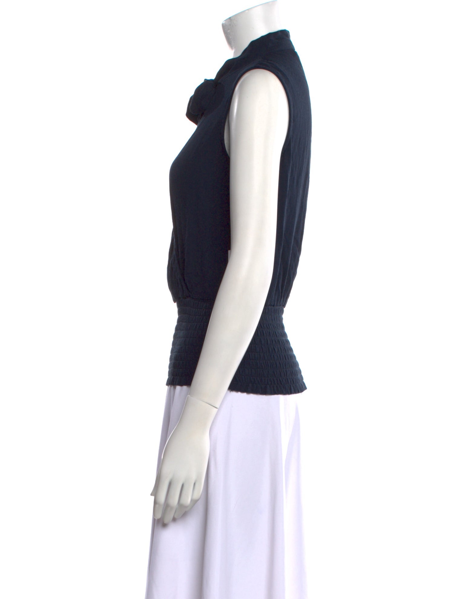 FRAME Mock Neck Sleeveless Top