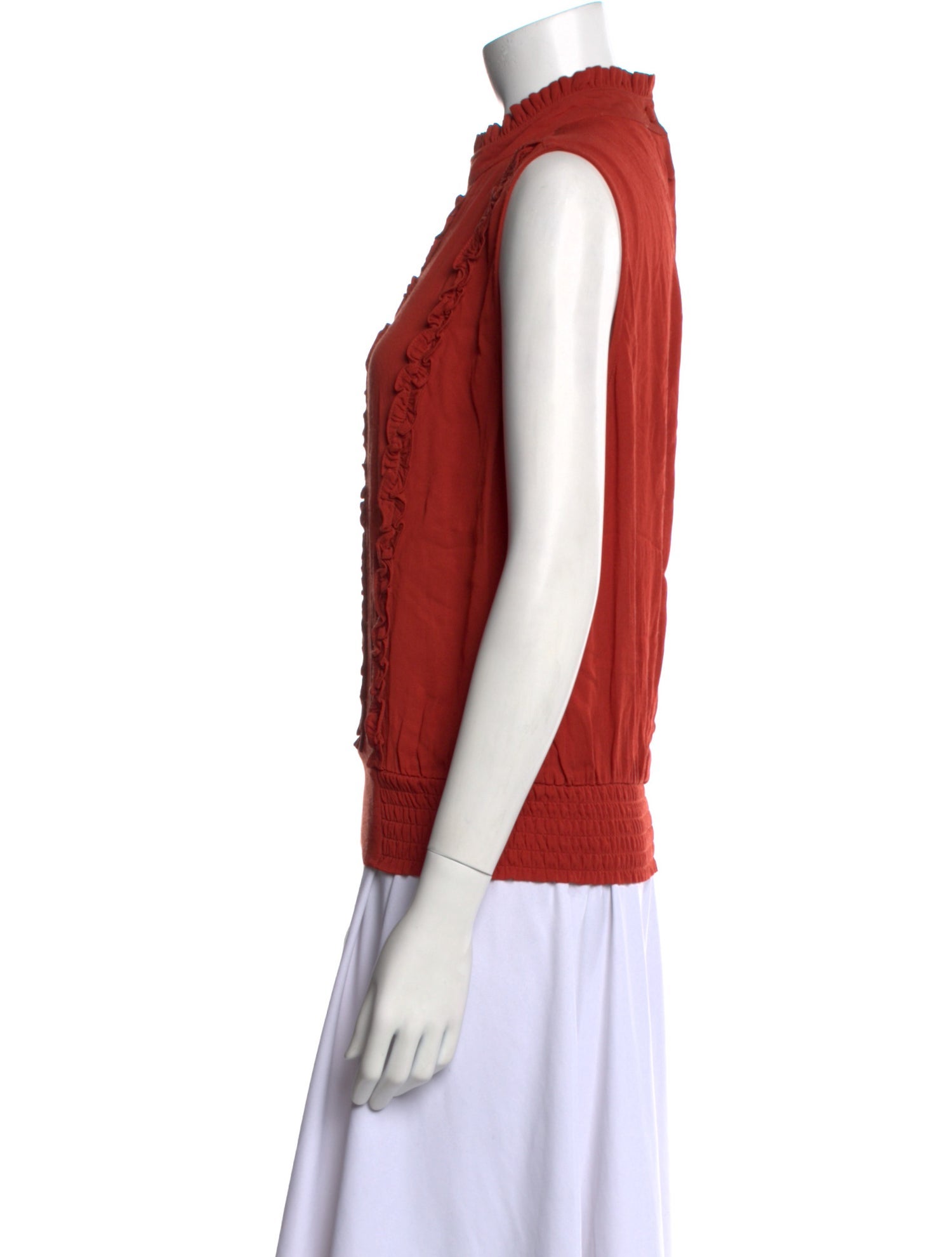 FRAME Mock Neck Sleeveless Top