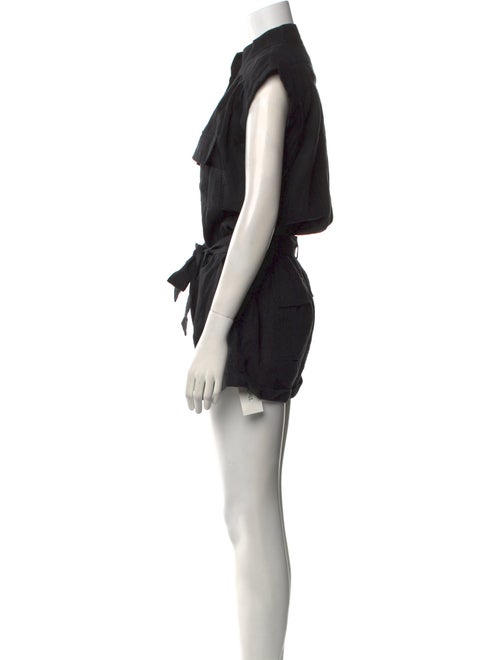 FRAME Linen Mock Neck Romper