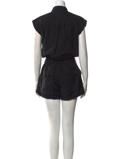 FRAME Linen Mock Neck Romper