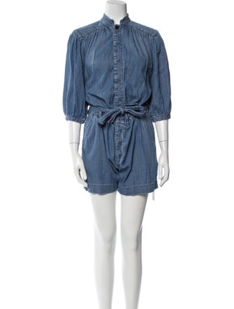 FRAME Mock Neck Romper