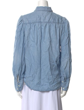 FRAME Long Sleeve Button-Up Top