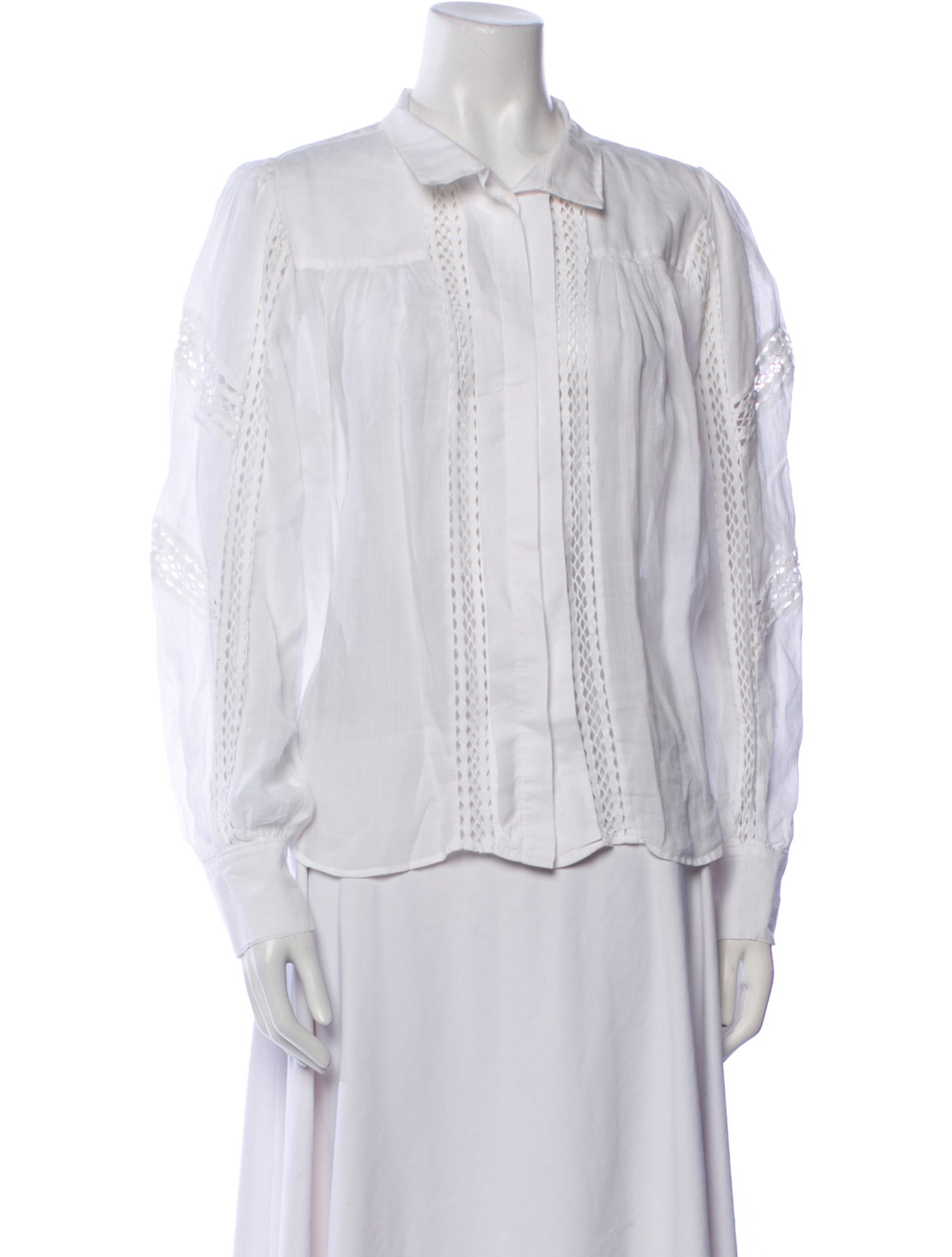 FRAME Long Sleeve Button-Up Top