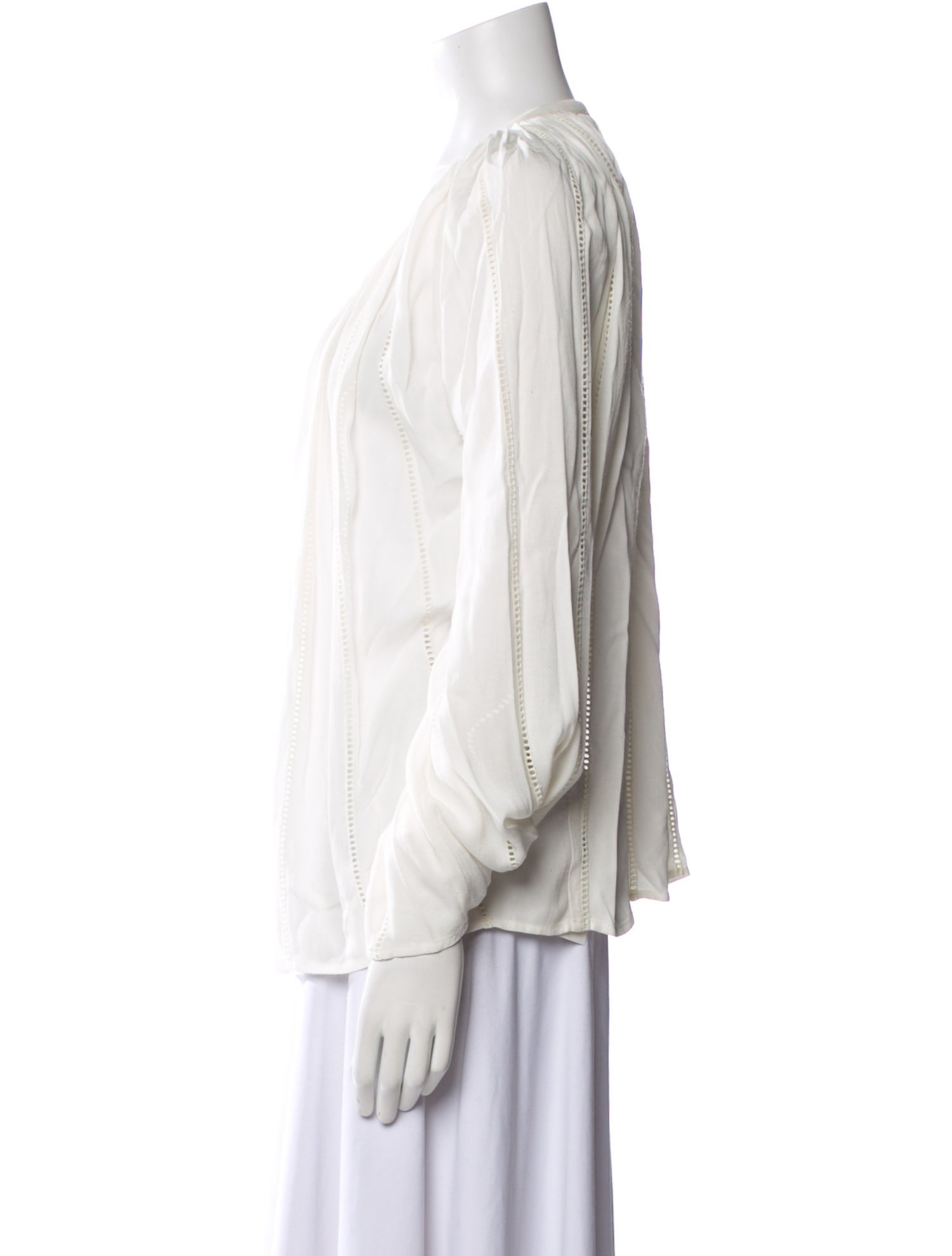 FRAME Silk V-Neck Blouse