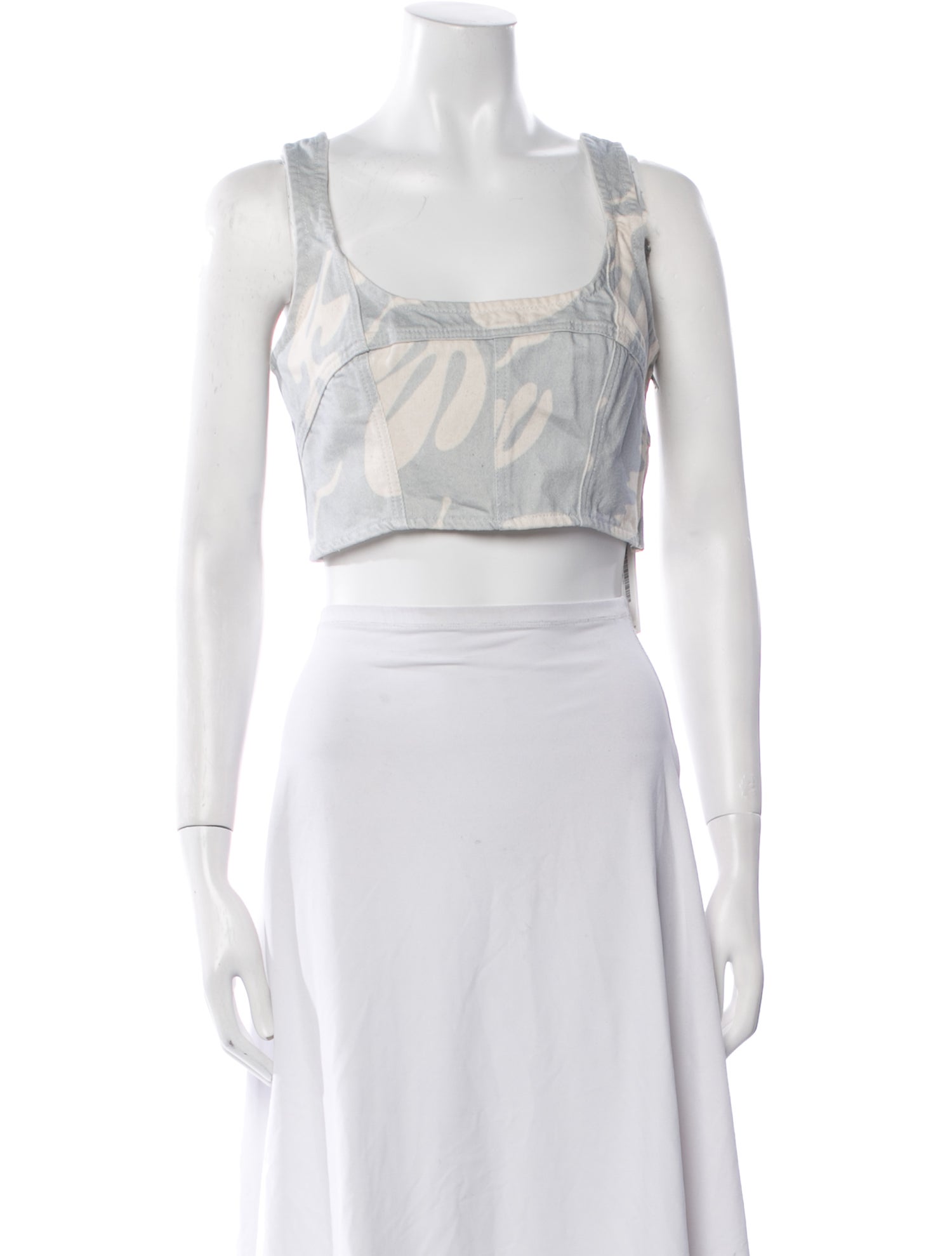 FRAME Square Neckline Sleeveless Crop Top w/ Tags