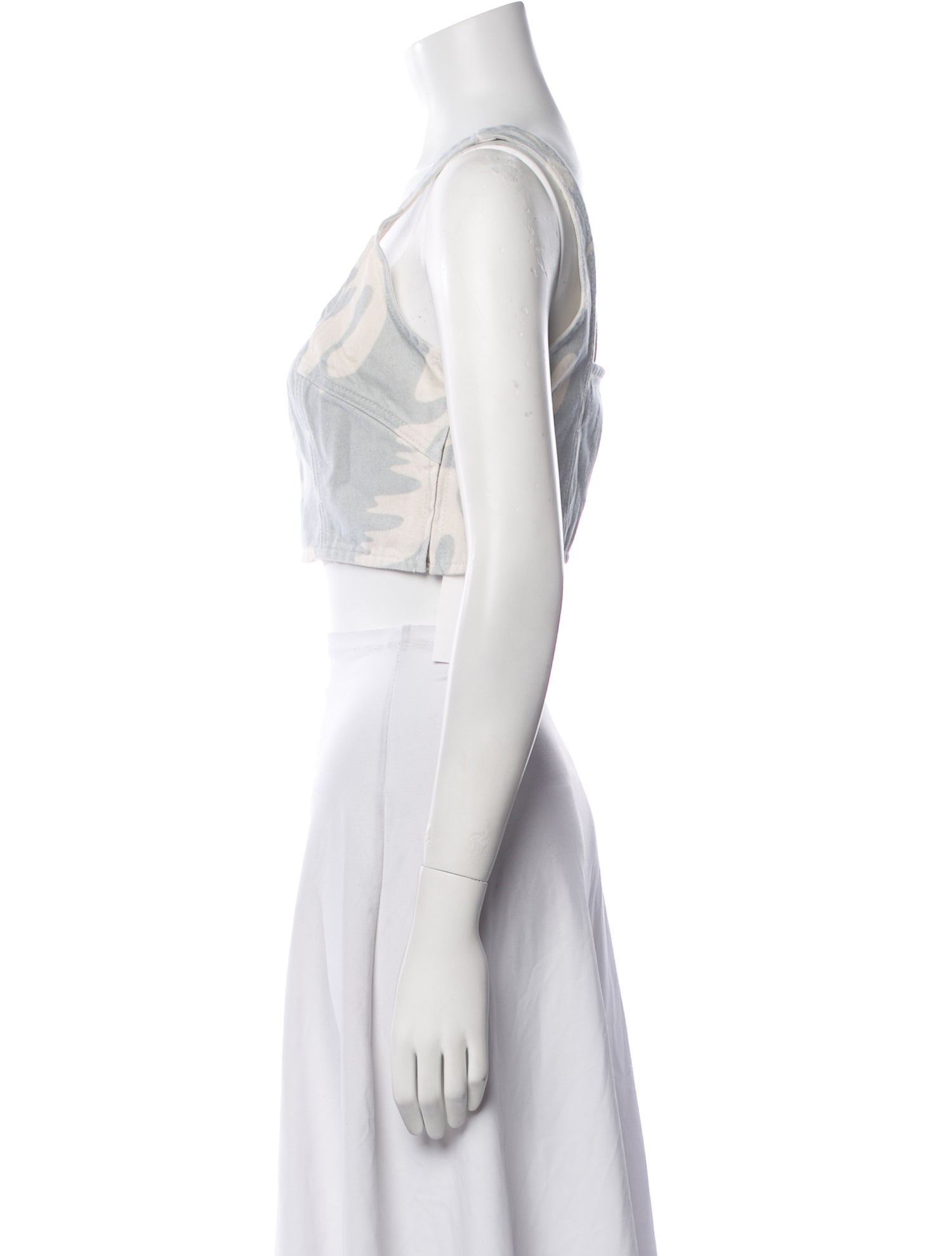 FRAME Square Neckline Sleeveless Crop Top w/ Tags