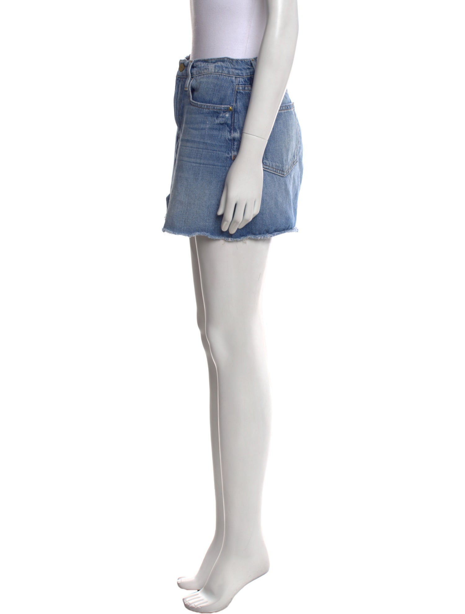 FRAME Distressed Accents Mini Skirt