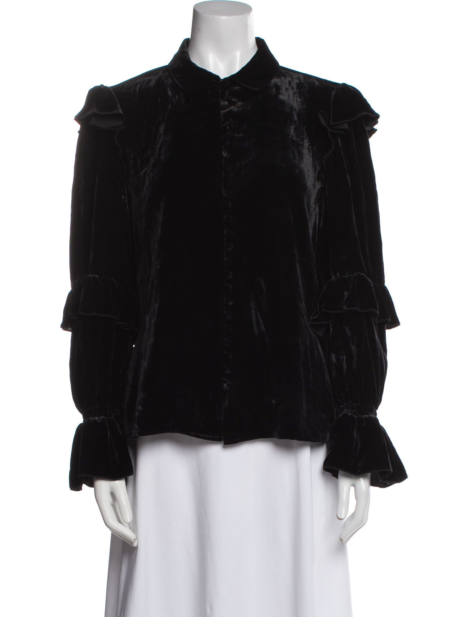 FRAME Long Sleeve Button-Up Top