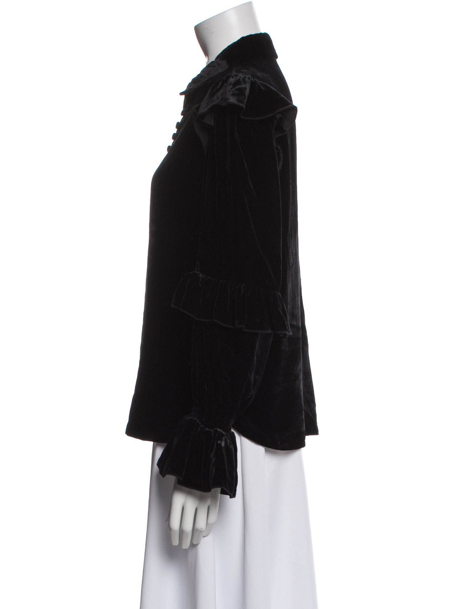 FRAME Long Sleeve Button-Up Top